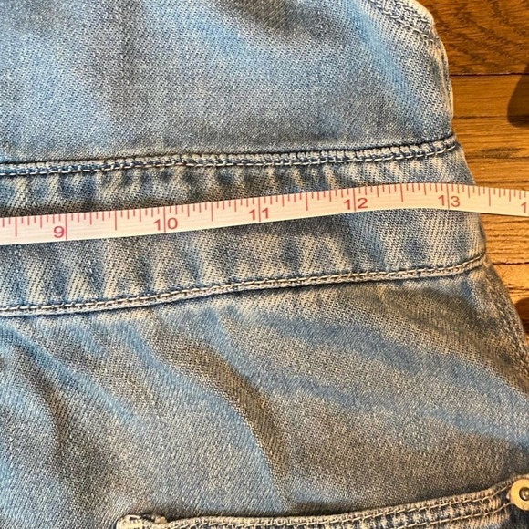 H&M Denim Overall Button Pinafore Dress in Light Wash Size 34/US 4 XS - Picture 8 of 14